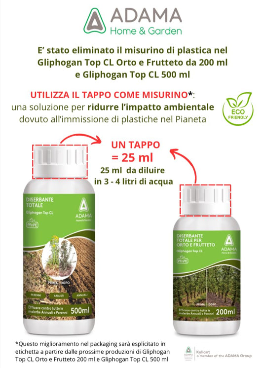 HERBICIDE TOTAL ADAMA GLIPHOGAN TOP CL | HERBICIDE SYSTÉMIQUE GLPHOSATE ML.500
