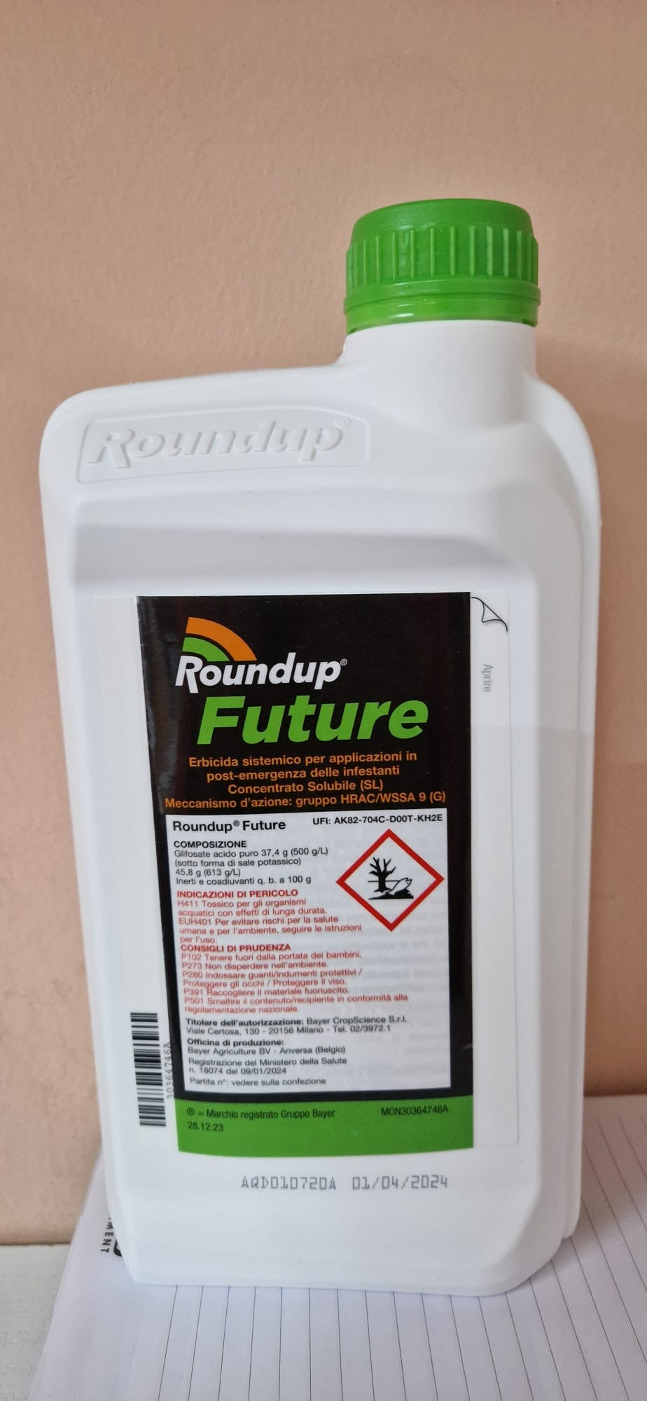 ROUNDUP FUTURE HERBICIDE TOTAL GLYPHOSATE LT.1 - PLATINE