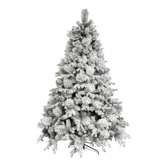 Sapin de Noël Xone 210 cm - avec pommes de pin - grand ciel